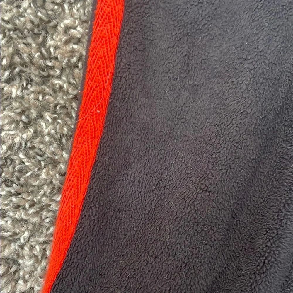 Carter's Black Fleece Joggers with Orange Stripes